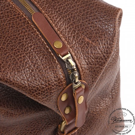 Кожаная дорожно-спортивная сумка Вашингтон (фактура коричневый)